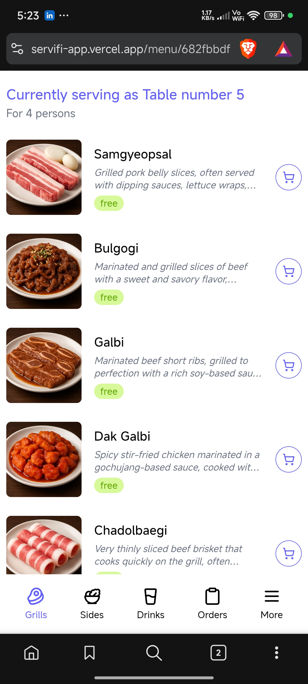 Servifi Mobile Grills